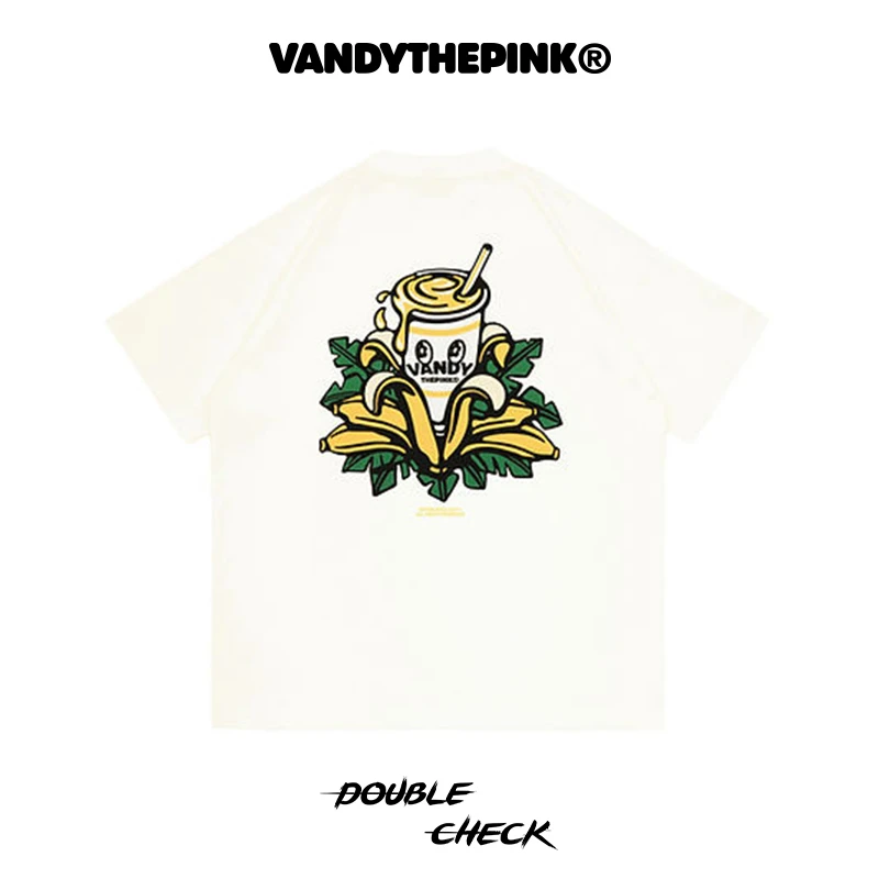 【纽约限定】VandyThePink 24ss 香蕉奶昔印花宽松短袖T恤