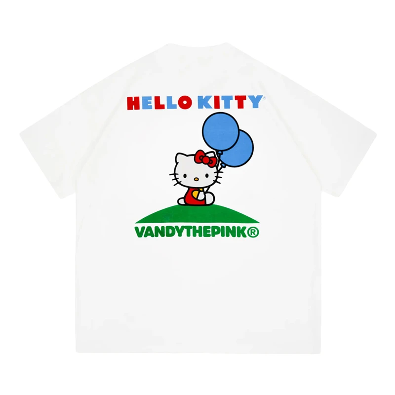 【限量联名】VANDYTHEPINK联名HelloKitty 24ss可爱气球白色短袖