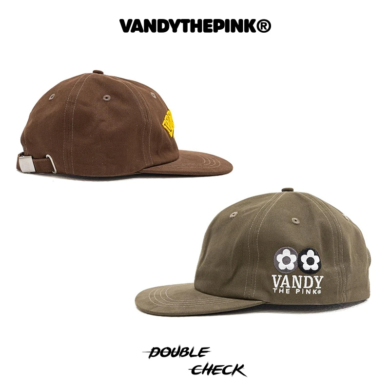 VANDYTHEPINK 字母刺绣平檐帽鸭舌帽棒球帽滑板帽斜纹帽