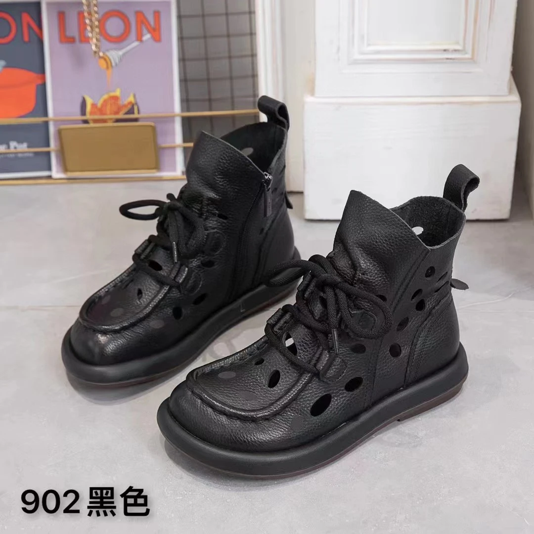 复古头层牛皮2024年新款马丁靴