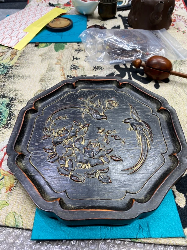 小叶紫檀茶盘木作文玩老板娘推荐V16