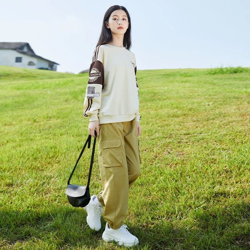 初中女生春装运动秋款少女大童高中学生春秋季时尚女孩青少年潮牌