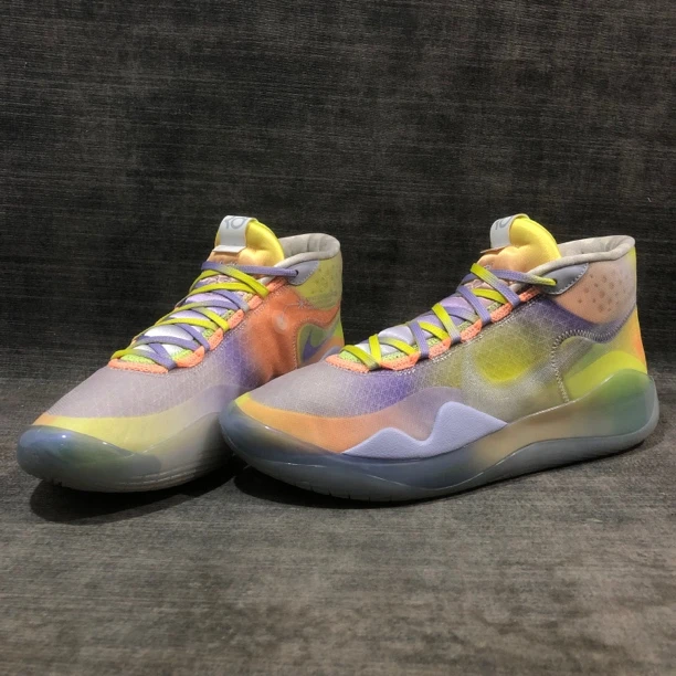 43码/杜兰特 KD12 EYBL 黄紫脉冲 全新 仅试穿 无原盒 篮球鞋