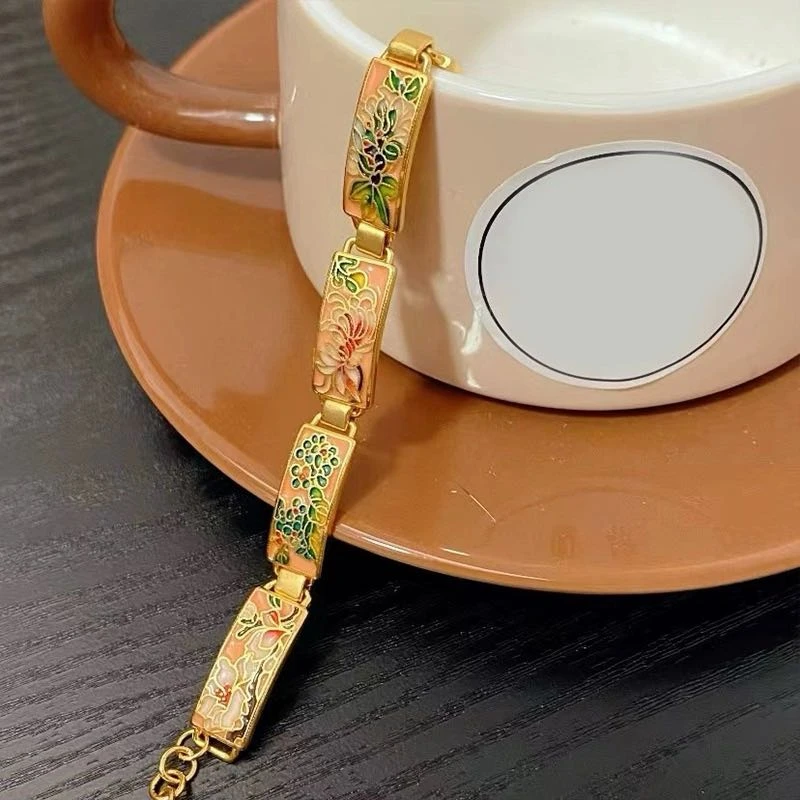 铜合金珐琅手链 国潮新中式烧蓝手链-00009