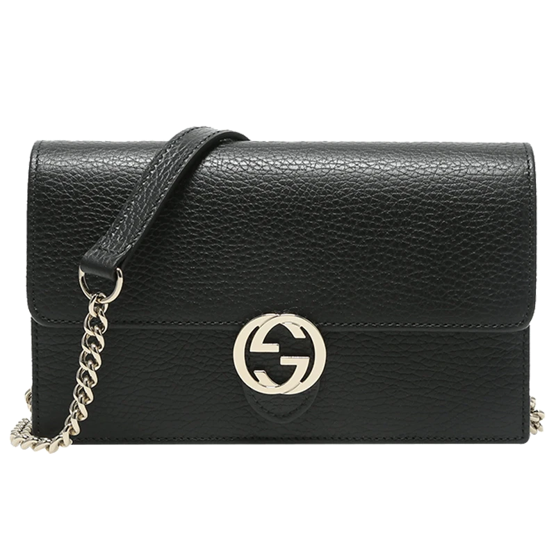 99新 GUCCI/古驰 黑风琴woc/单肩斜挎包（包包）