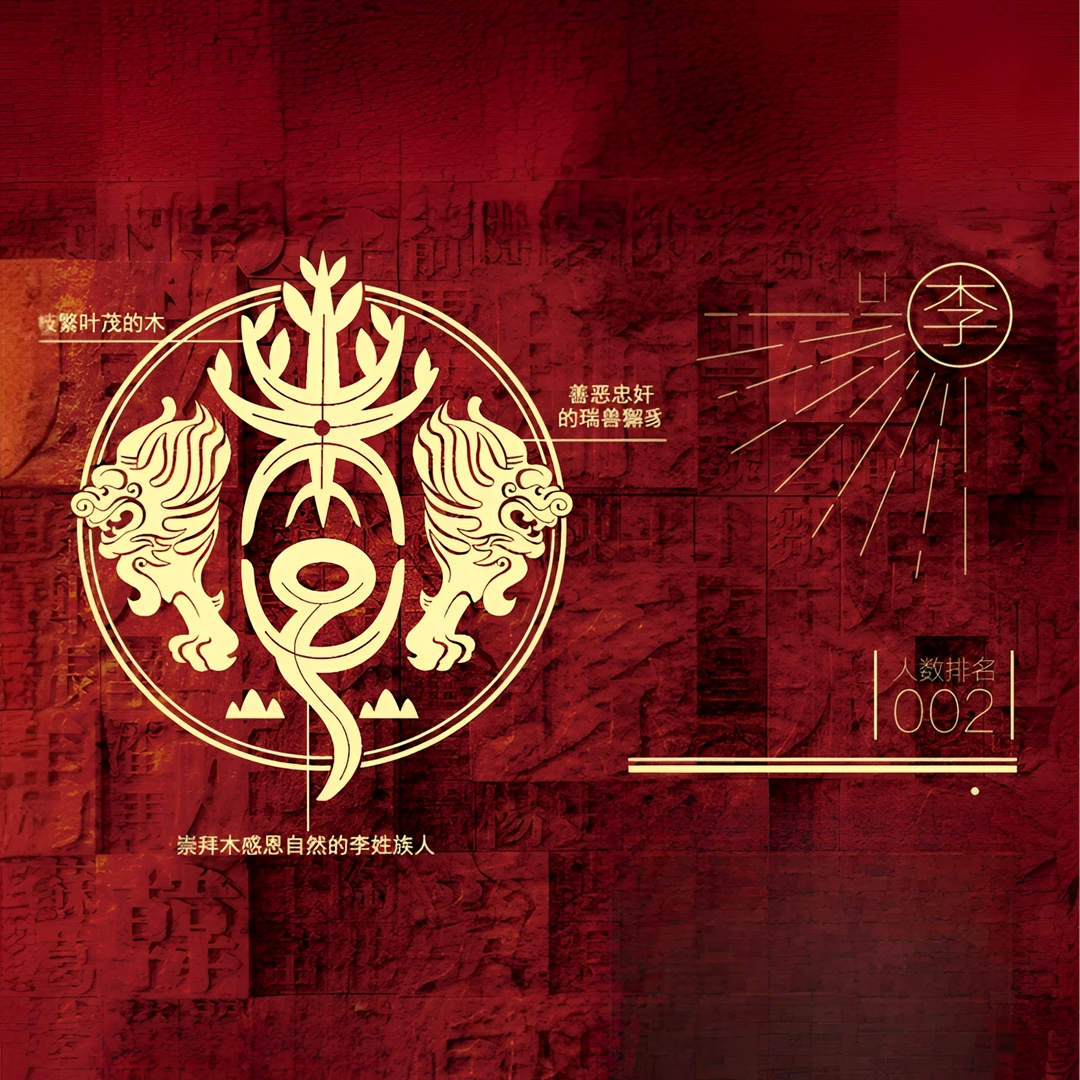 乾尘金世 锌合金珐琅胸针 百家姓李氏图腾时尚国潮配饰设计青铜