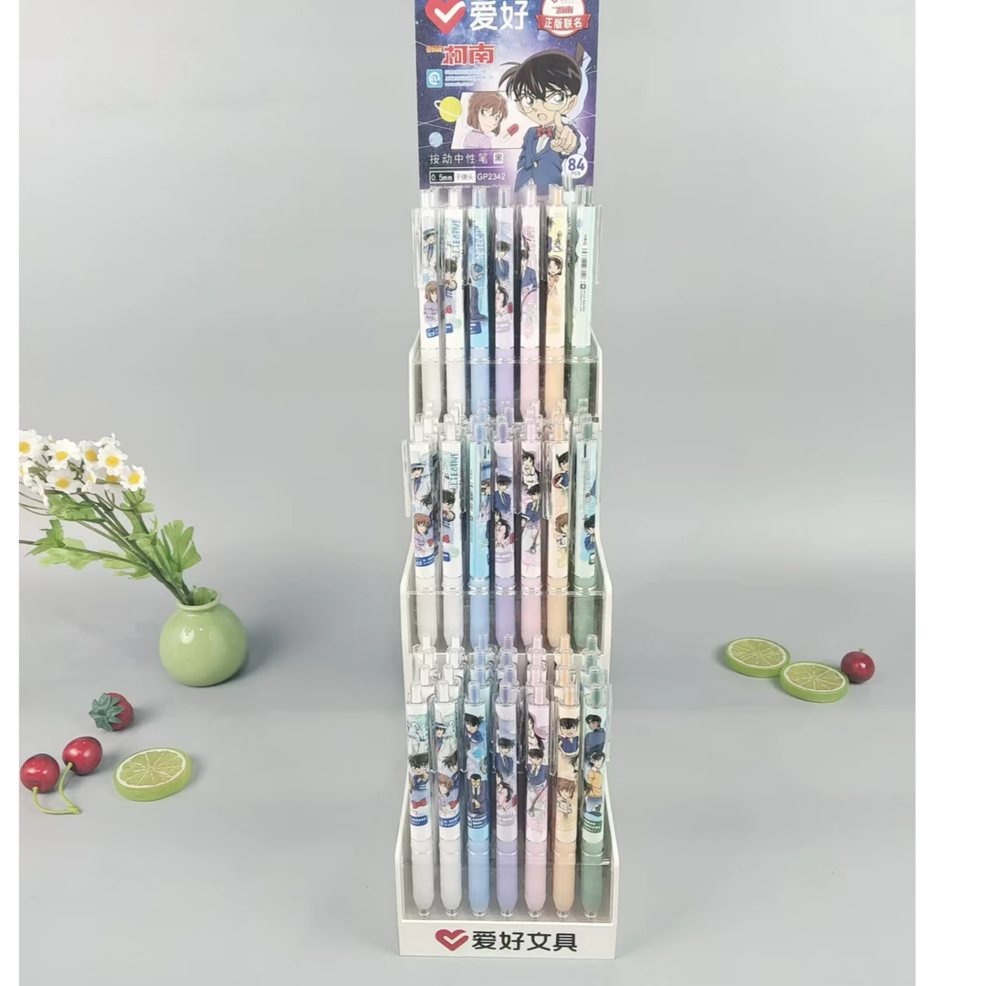 爱好柯南系列黑色0.5mm按动中性笔2342