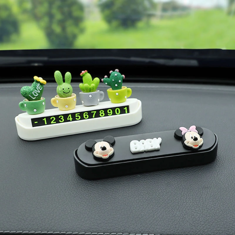 汽车临时停车电话号码牌创意个可爱摆件移车挪车电话牌车载用品