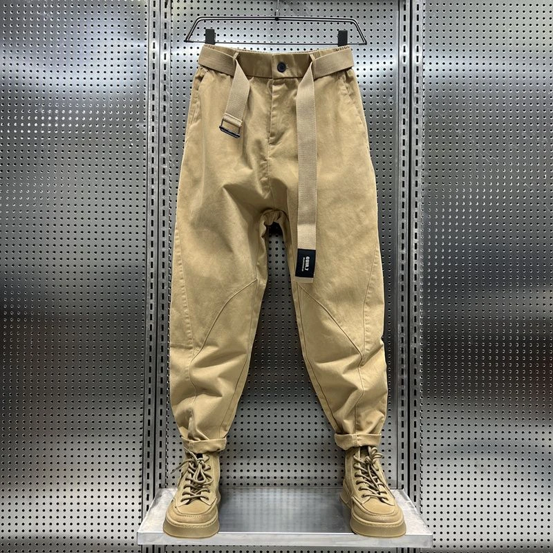 工装裤男潮牌秋冬2023新款宽松休闲裤男士百搭直筒束脚哈伦老爹裤