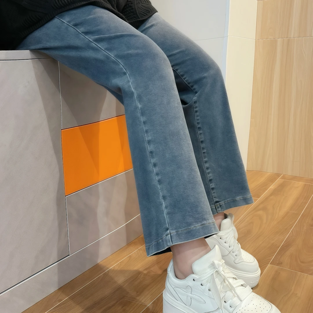 银河遐想 / 轻奢优雅高腰直筒牛仔裤11530花契200斤胖mm简约洋气