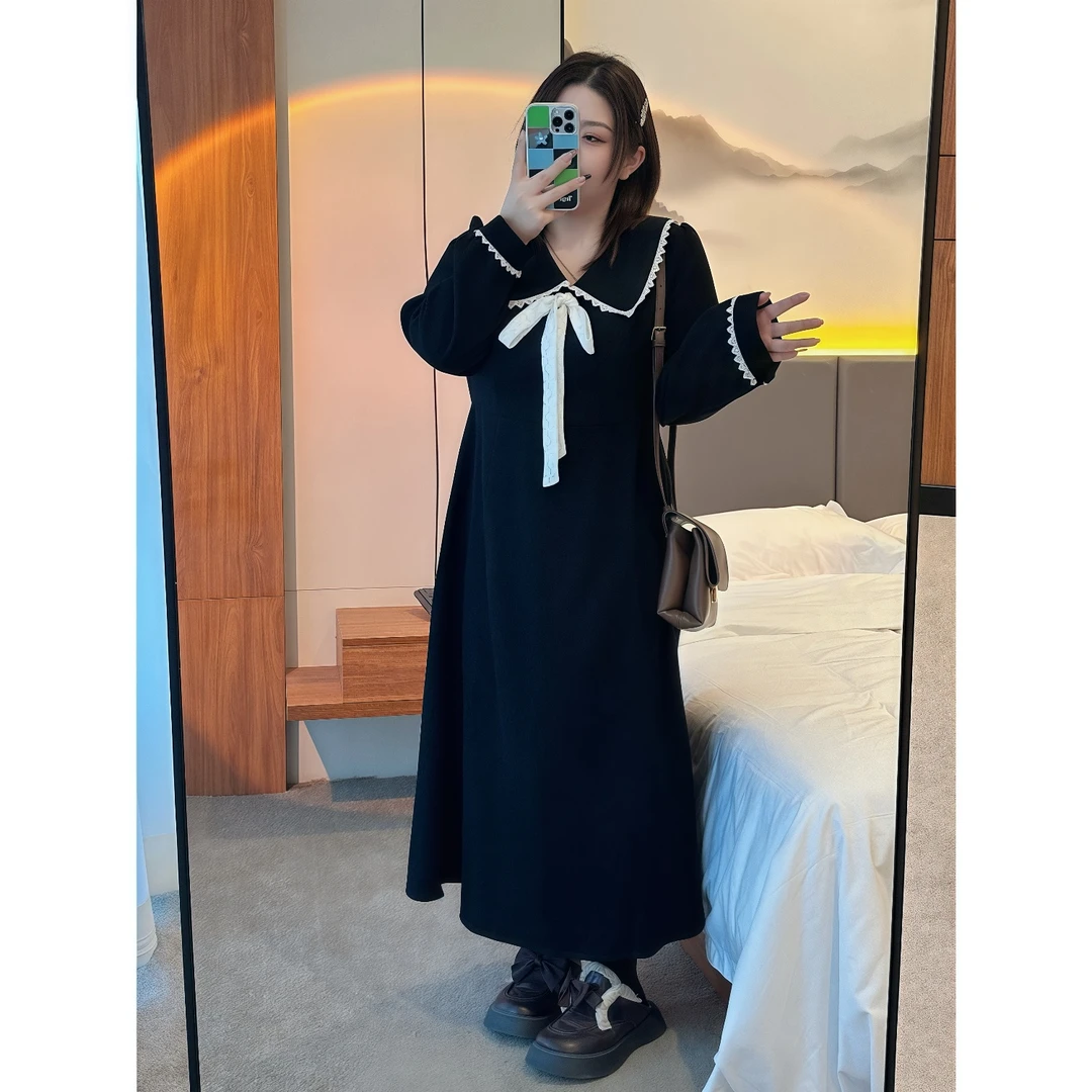 英茶千金 / 秋冬磨毛款精致名媛风连衣裙11632花契200斤~小琪推荐