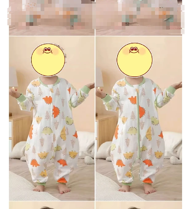 婴儿纸样睡袋纸样春秋四季通用夏季薄款连体睡衣宝宝睡袋儿童纸样