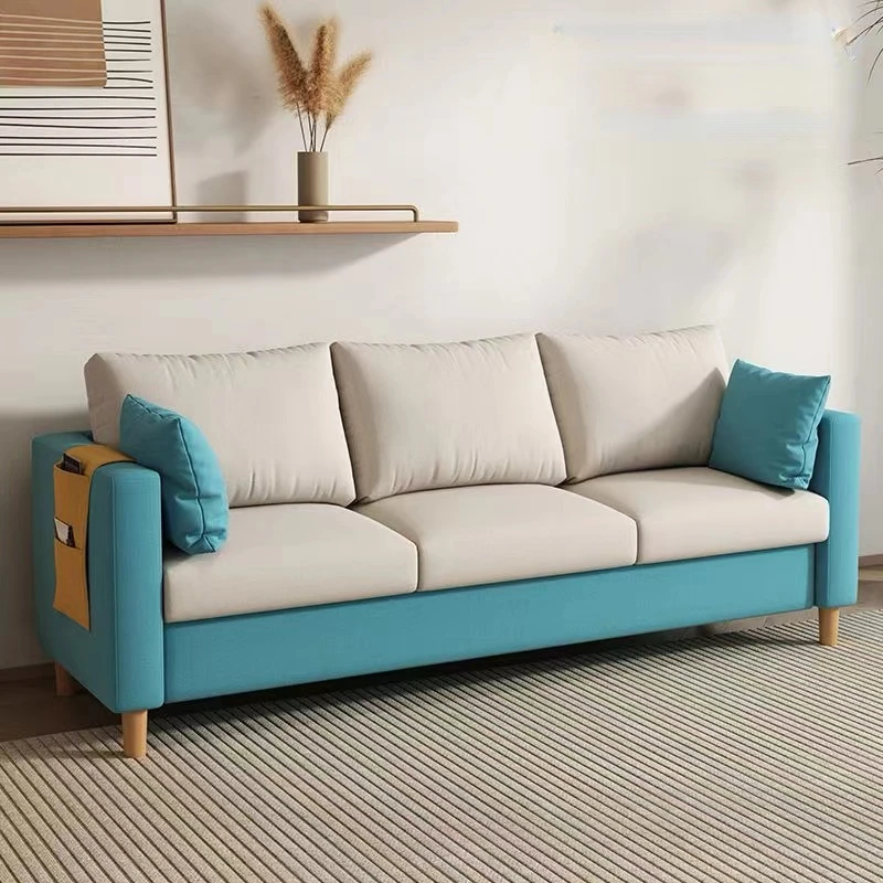 布艺沙发小户型客厅简约两用简易服装店出租房经济型北欧公寓家用