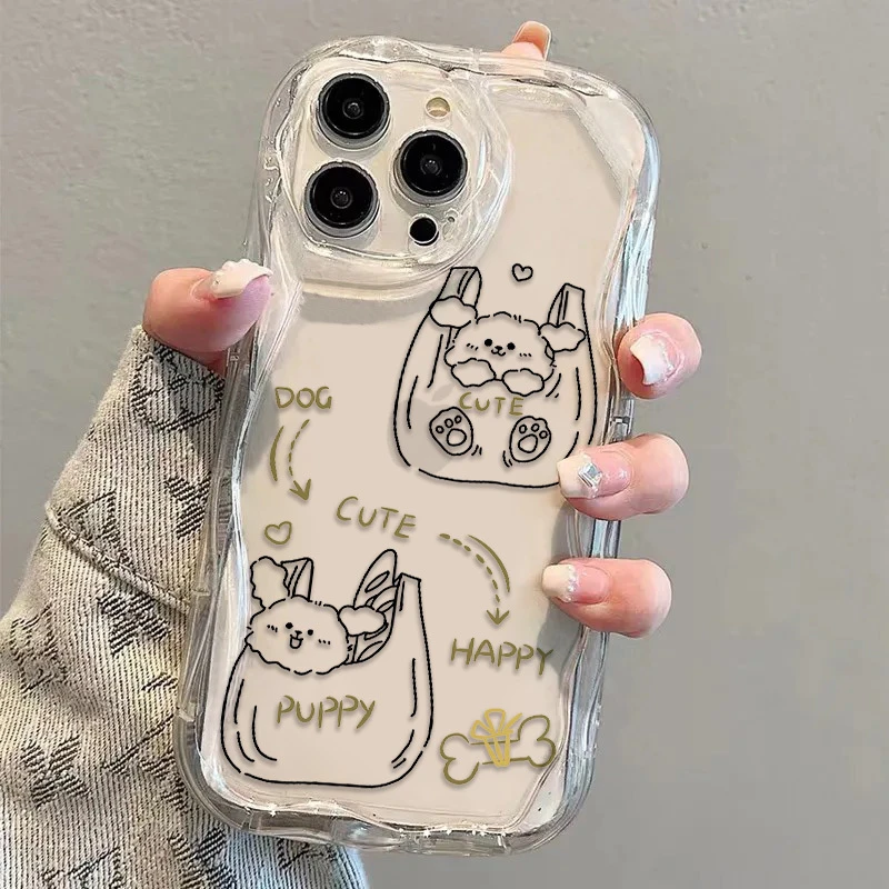 可爱小狗适用华为mate60手机壳苹果13小米14荣耀vivo防摔壳OPPO