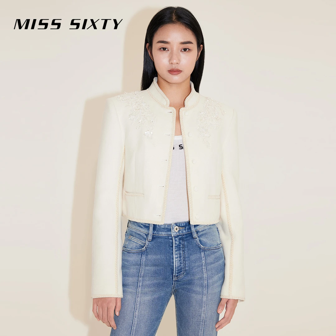 【达人专属】【新年系列】Miss Sixty春季新款呢料外套女新中式高级