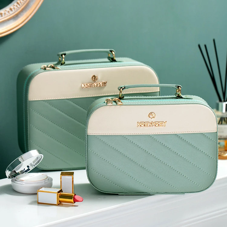 化妆收纳包旅行小号手提化妆箱女便携大容量网红化妆包时尚