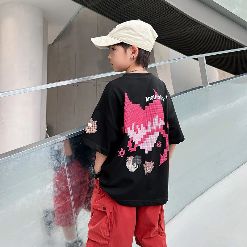 【小恶魔】男童夏装纯棉短袖2024新款儿童装卡通夏季T恤K232TX3269