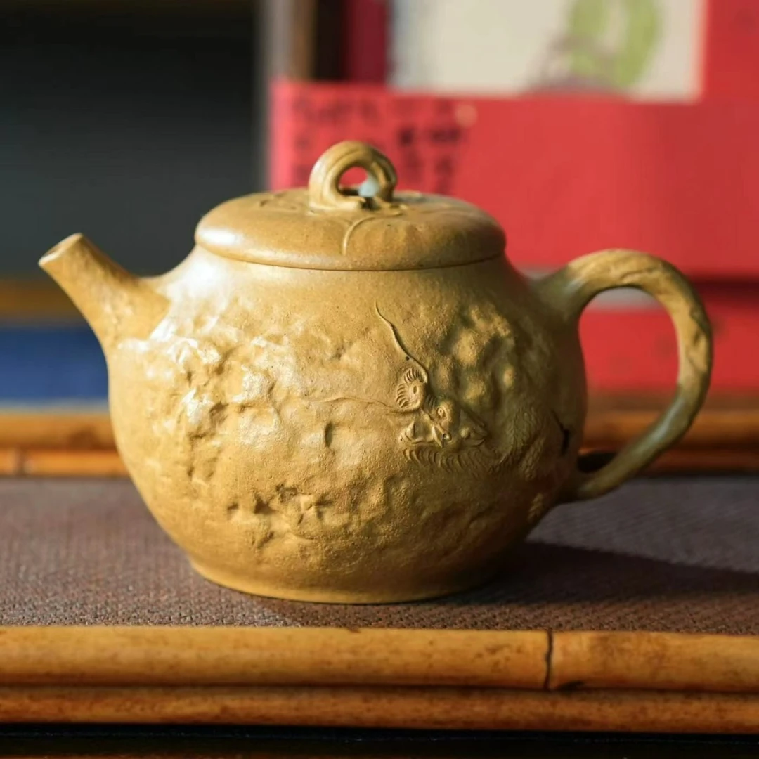 龙羡堂原创【乾坤系列】全手工隐龙雕塑紫砂茶具高端家用泡茶壶