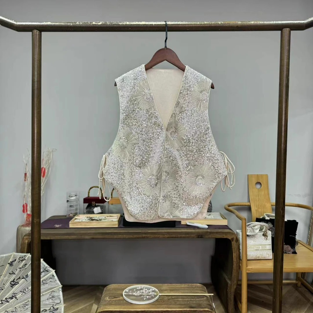 冰花！重工订珠绝美清凉马甲！GZ3839