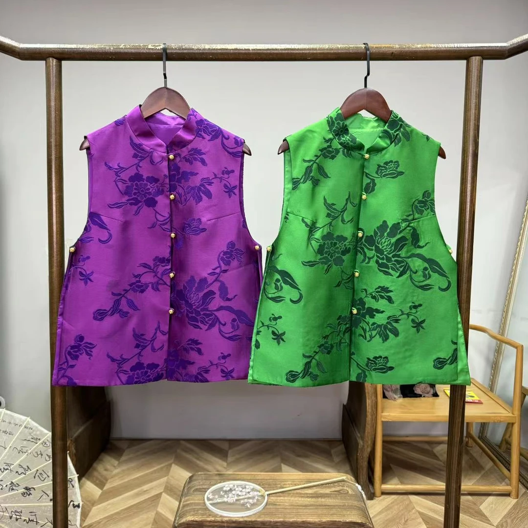 花漫！重工刺绣新中式国风马甲！ GZ3582