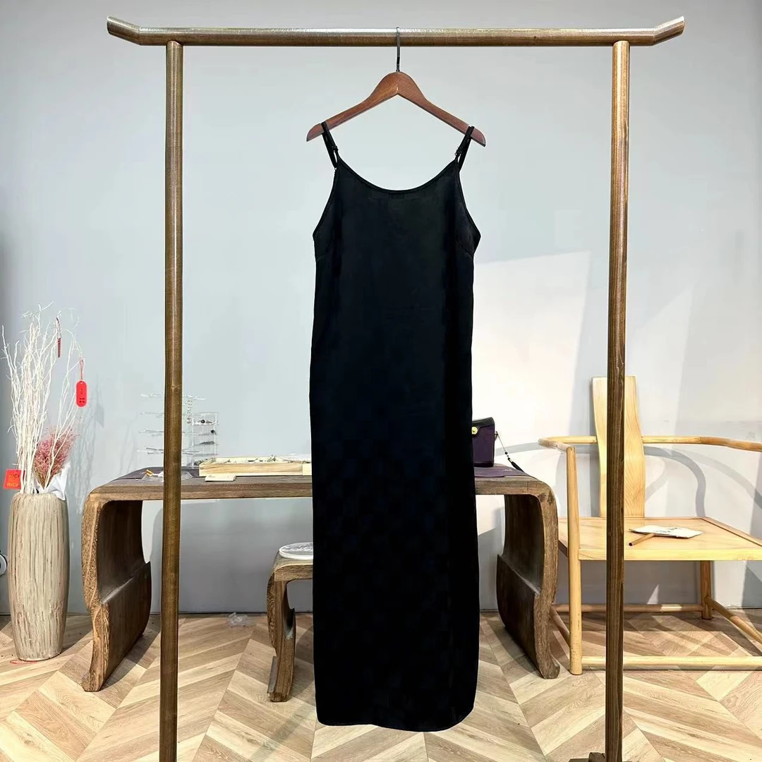 极简小方块！哑光醋酸吊带清凉连衣裙！GZ2212