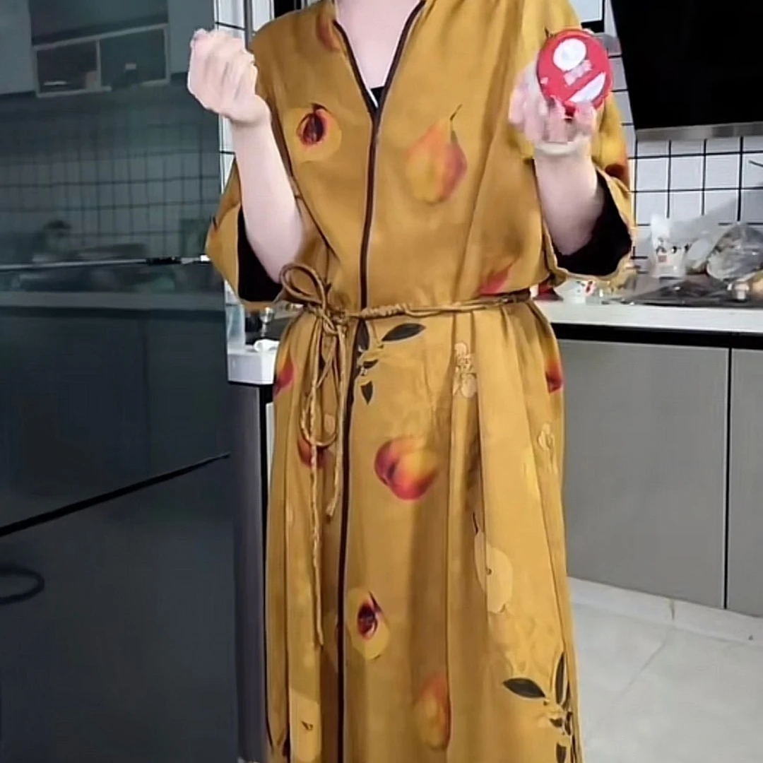 桃桃乌龙！40姆米双面穿 ,,香云纱连衣裙！ GZ2821