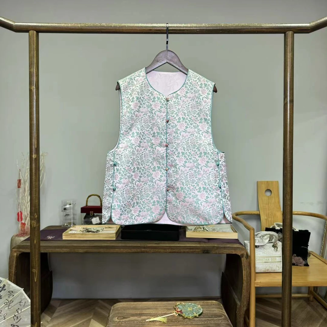 田园少女梦！织锦中式国风马甲！ GZ3782