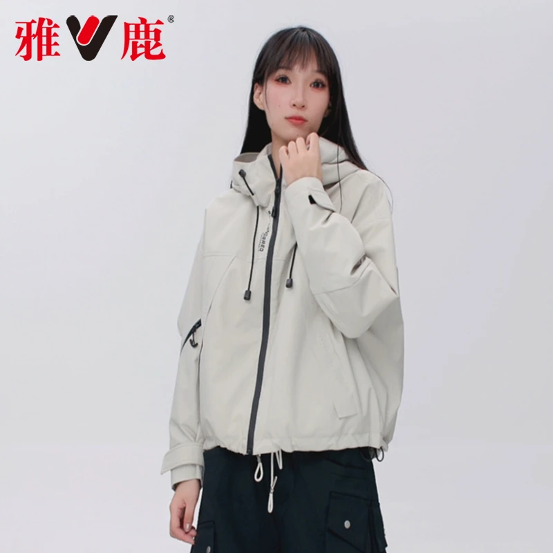 雅鹿爆款户外运动休闲时尚女士网红款外套冲锋衣YSX01Z07620