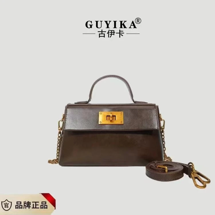 【官方正品】时尚斜跨单肩包经典方包大容量新款包包9026咖