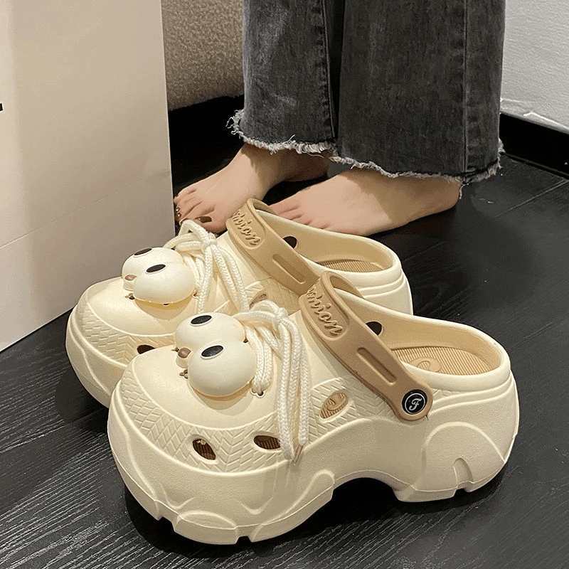 2024新款外穿夏季增高防滑高跟沙滩eva凉鞋拖鞋女厚底洞洞鞋女款