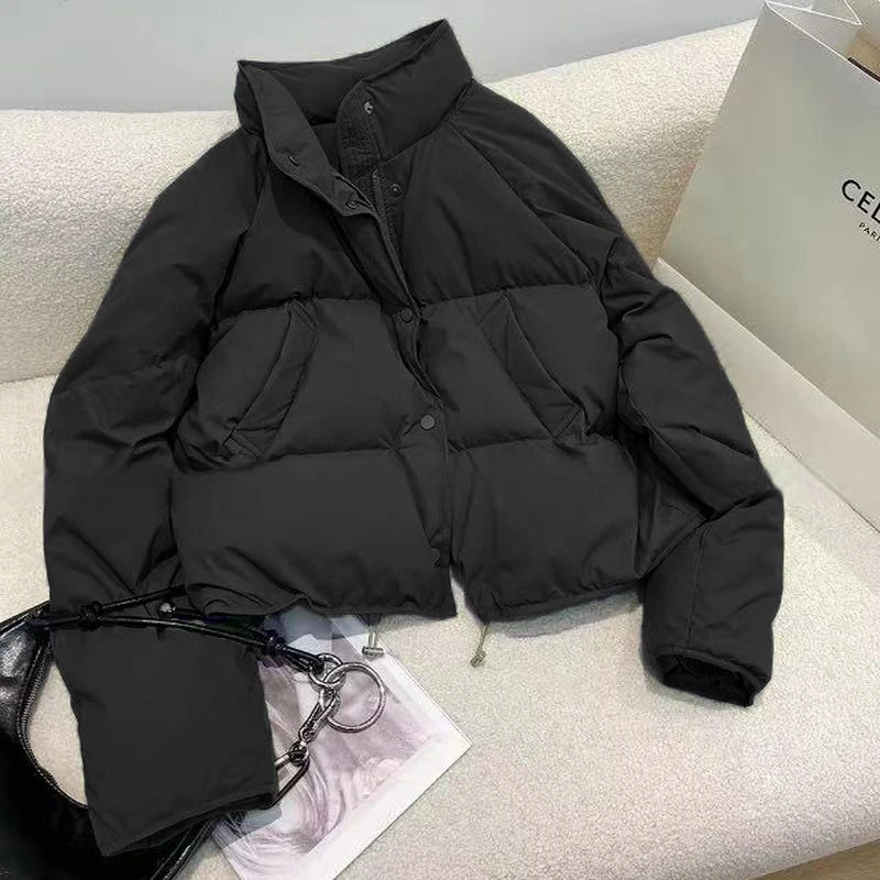 波司豋2023新款韩版小个子立领时尚休闲短款羽绒服服女学生面包服