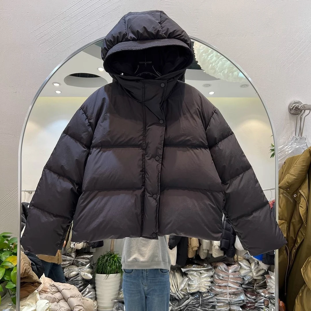 波司豋冬季短款宽松羽绒服服加厚外套简约百搭面包服棉服外搭高级