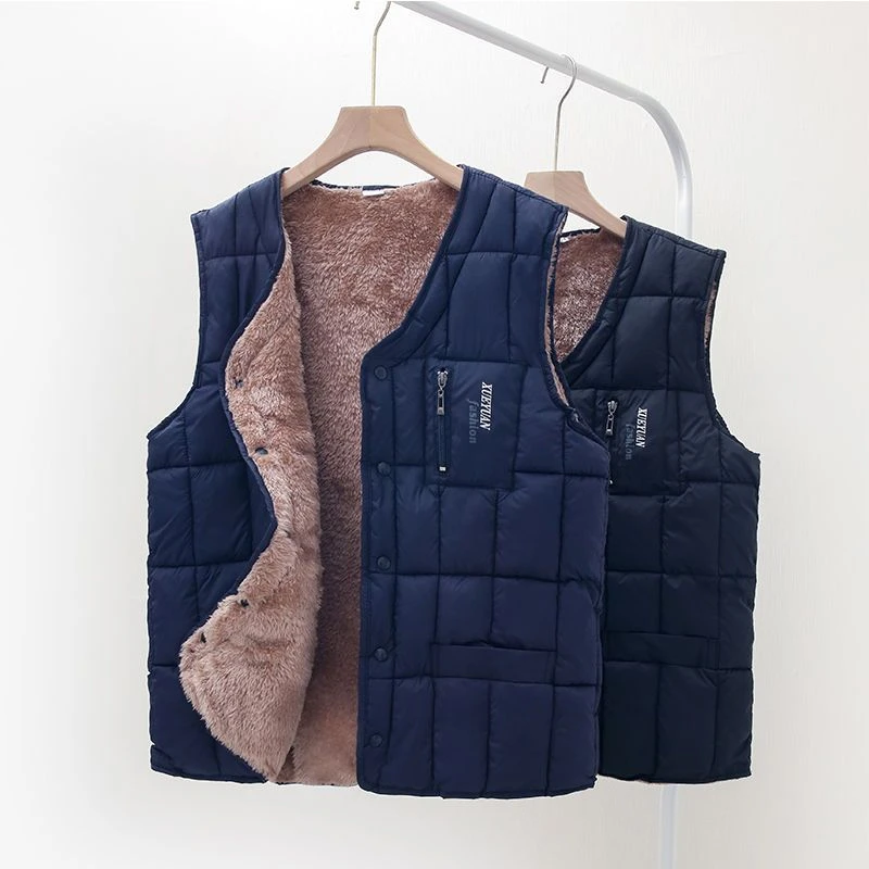 波司豋2022秋冬新款羽绒服马甲男加绒加厚保暖背心中老年爸爸装大