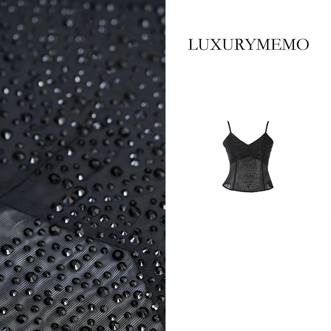 LUXURYMEMO【刘熊熊】蕾丝女背心打底时尚美背 吊带背心