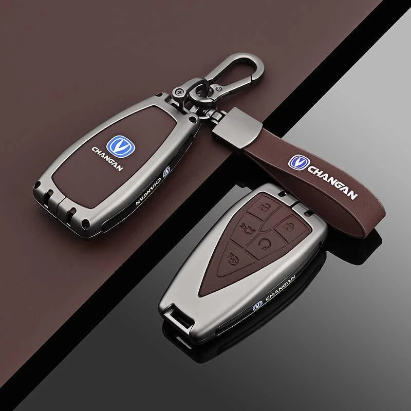长安钥匙套CS75Plus包扣CS55扣CS35逸动欧尚X5车X7unit金属壳男扣