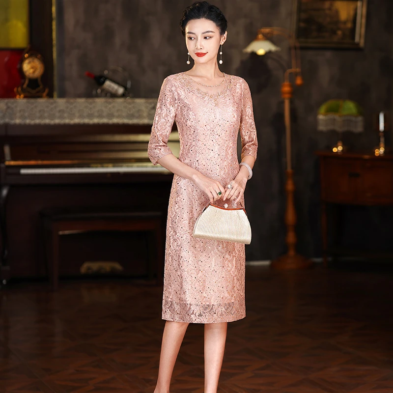 高端妈妈婚宴礼服2025新款高贵小个子婆婆喜服婚宴装轻奢平时可穿