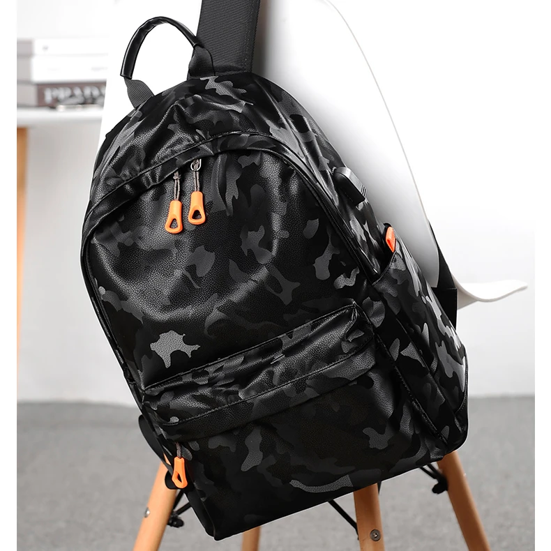 【炮哥专属】新款男女同款双肩背包黑色时尚潮流肩包潮 360-YN