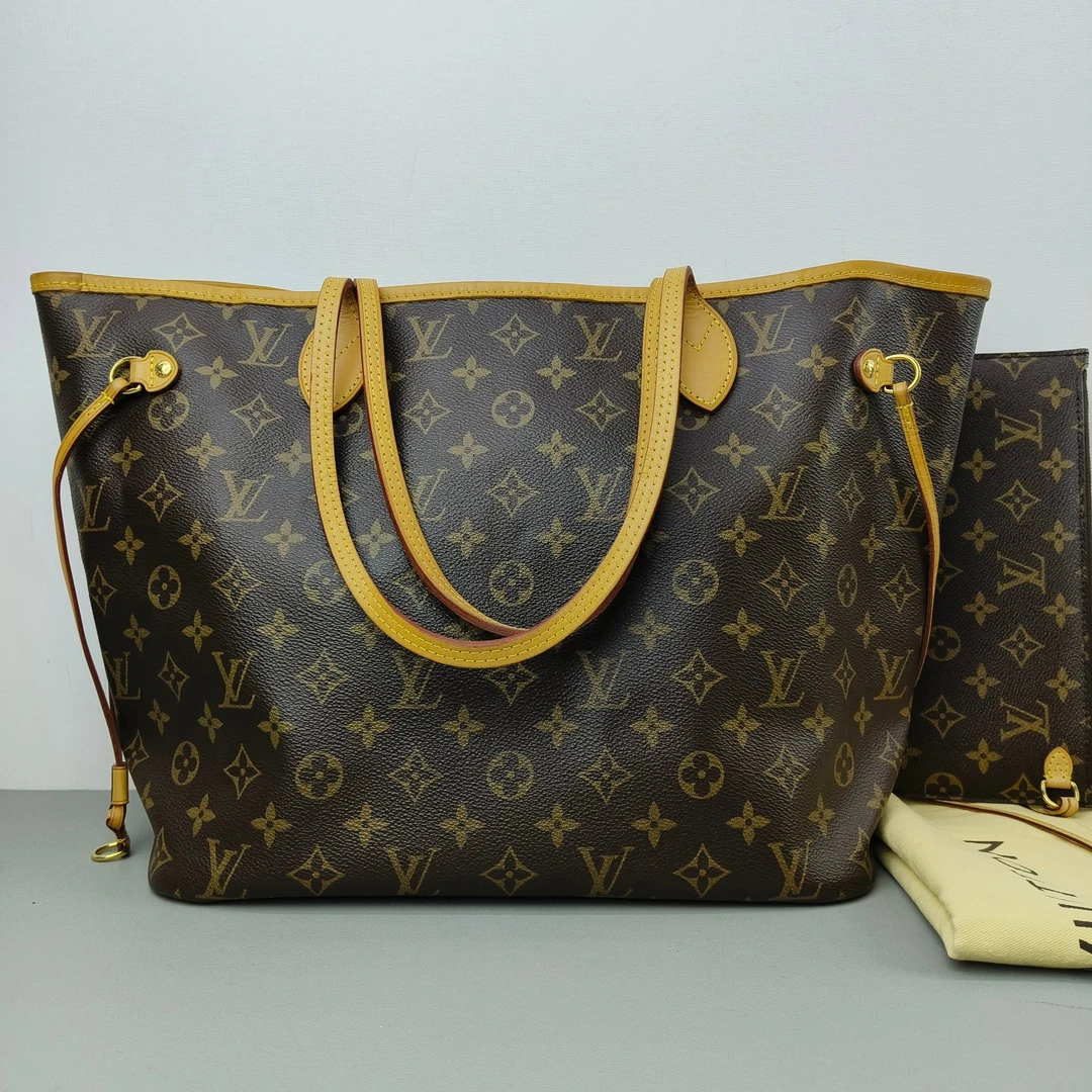 95新 LouisVuitton/路易威登 老花中号neverfull购物袋 11216