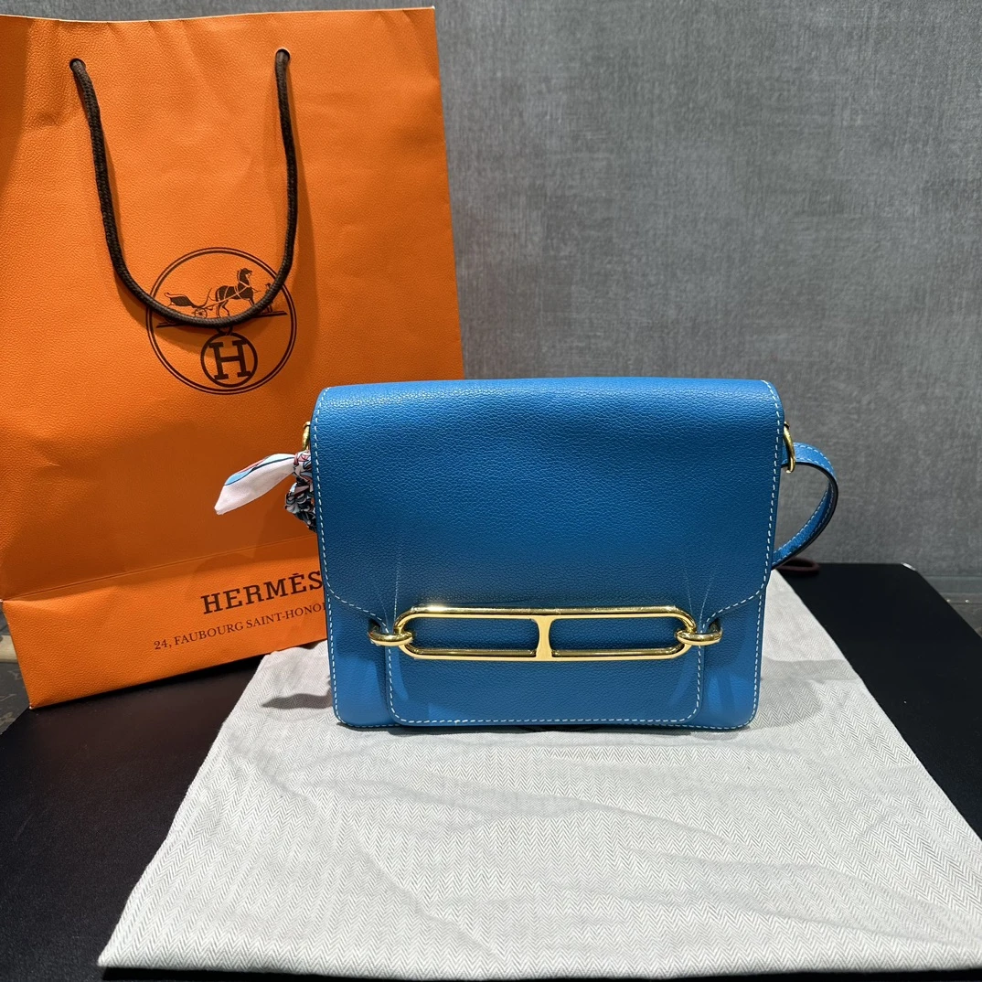 95新 Hermes/爱马仕 Roulis猪鼻子23单肩斜挎包 02010