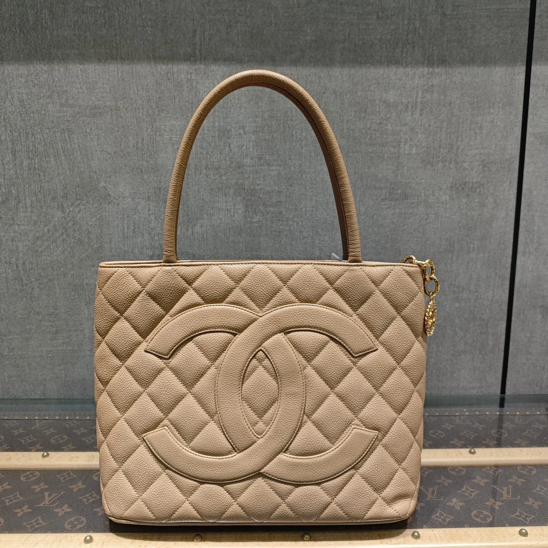 95新 Chanel/香奈儿 双C牛皮希尔顿手提腋下包 02014