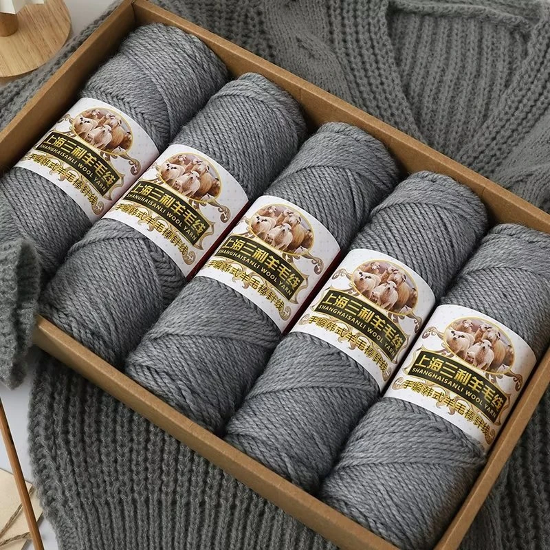 正品上海三利羊毛线手工编织毛衣开衫外套羊绒毛线厂家直销批发