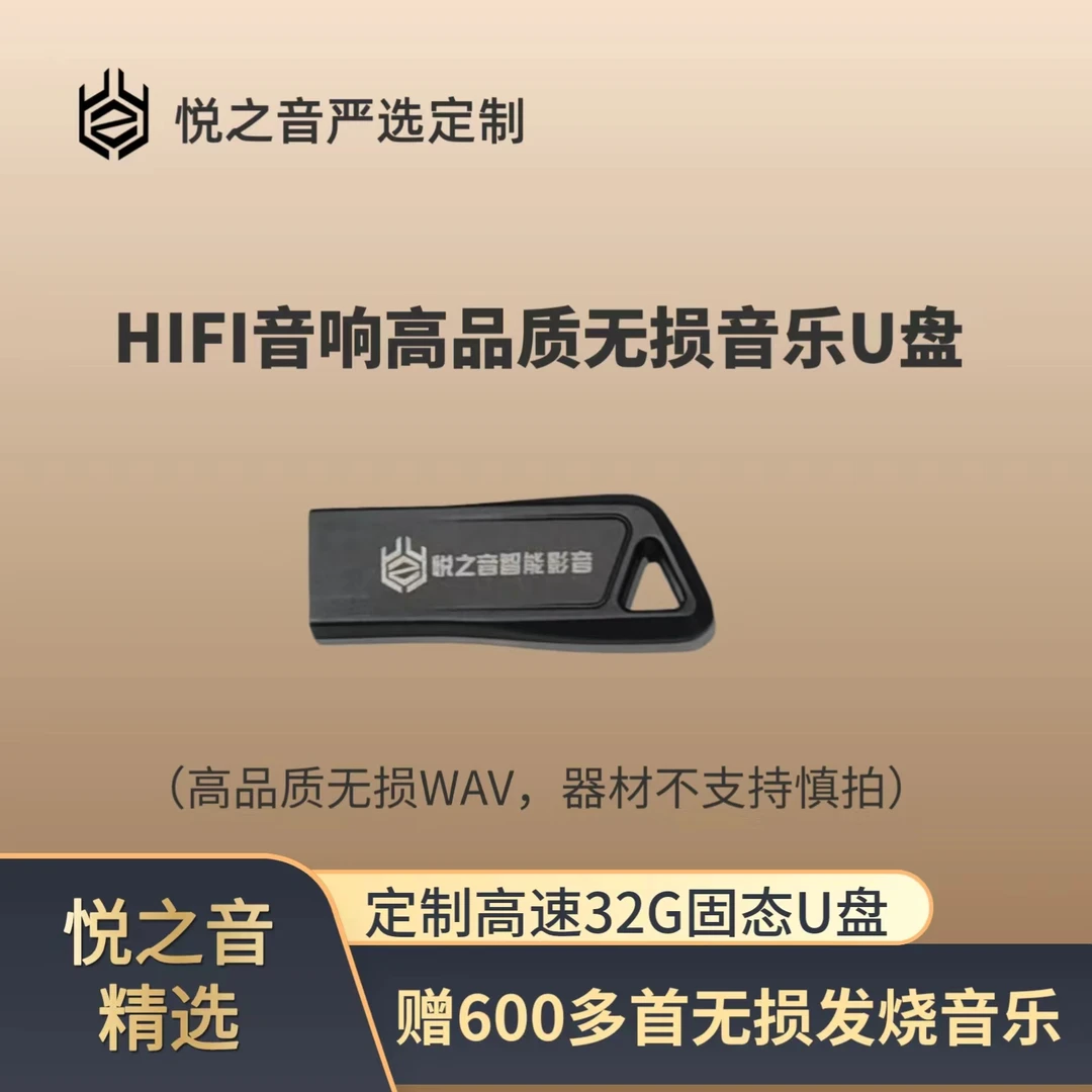 YZY严选定制32G固态高速优盘赠高品质无损音乐精选品质媲美原版CD