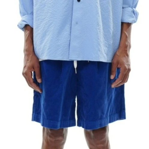 2023新款 多巴胺彩色抽绳松紧腰头条绒短裤 K808