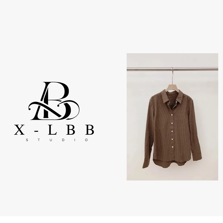 G1107 棉毛色织布衬衫气质衬衣长袖针织短款时尚休闲百搭女士春季