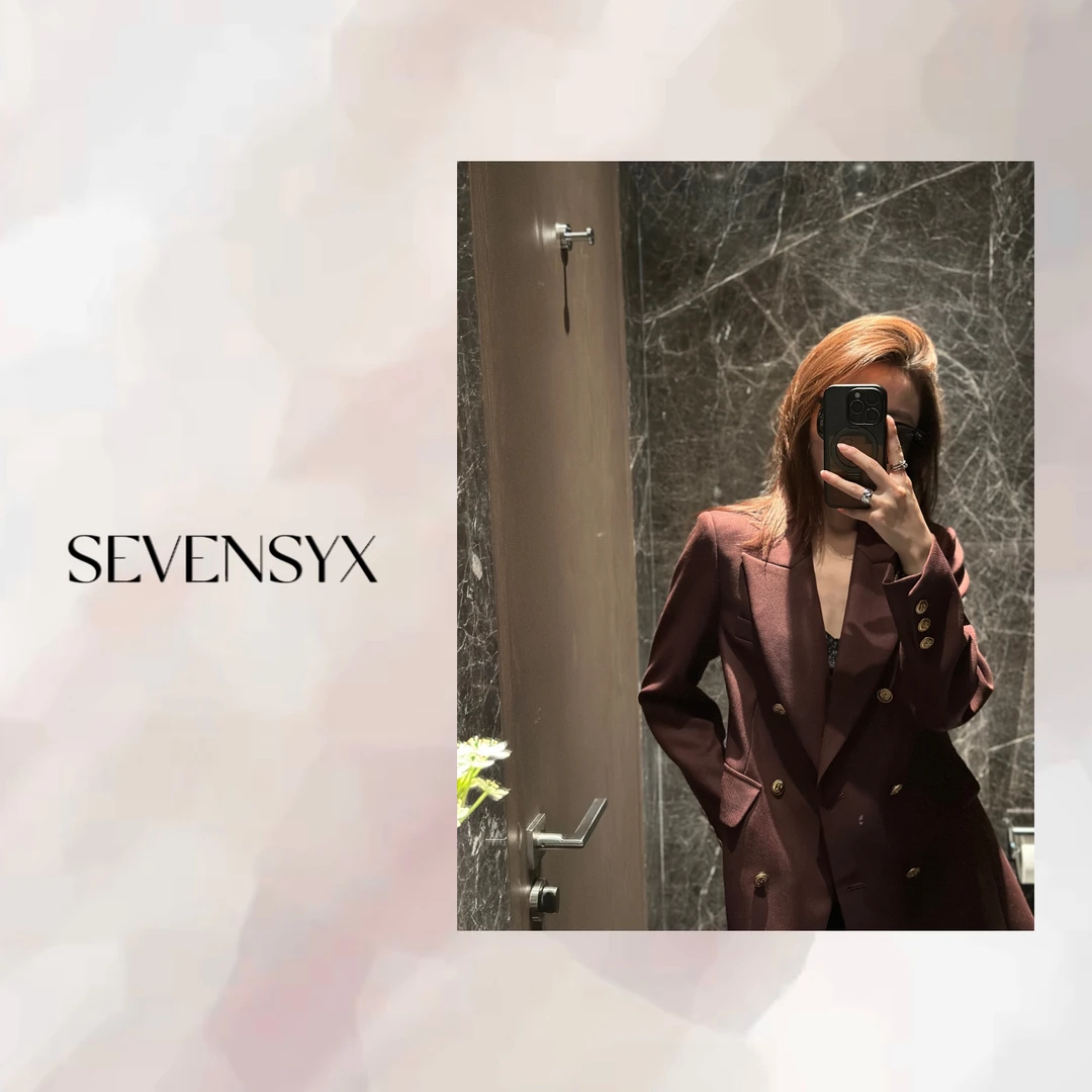 【勃艮第红】24早秋 双排扣 西装 100%精纺羊毛 显白 显瘦 中长款