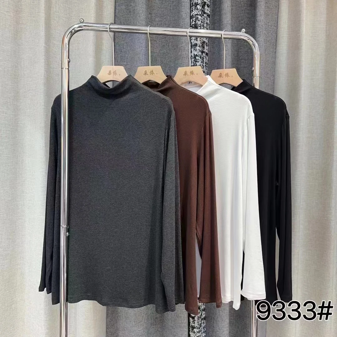 9333#特大码加长加肥打底衫