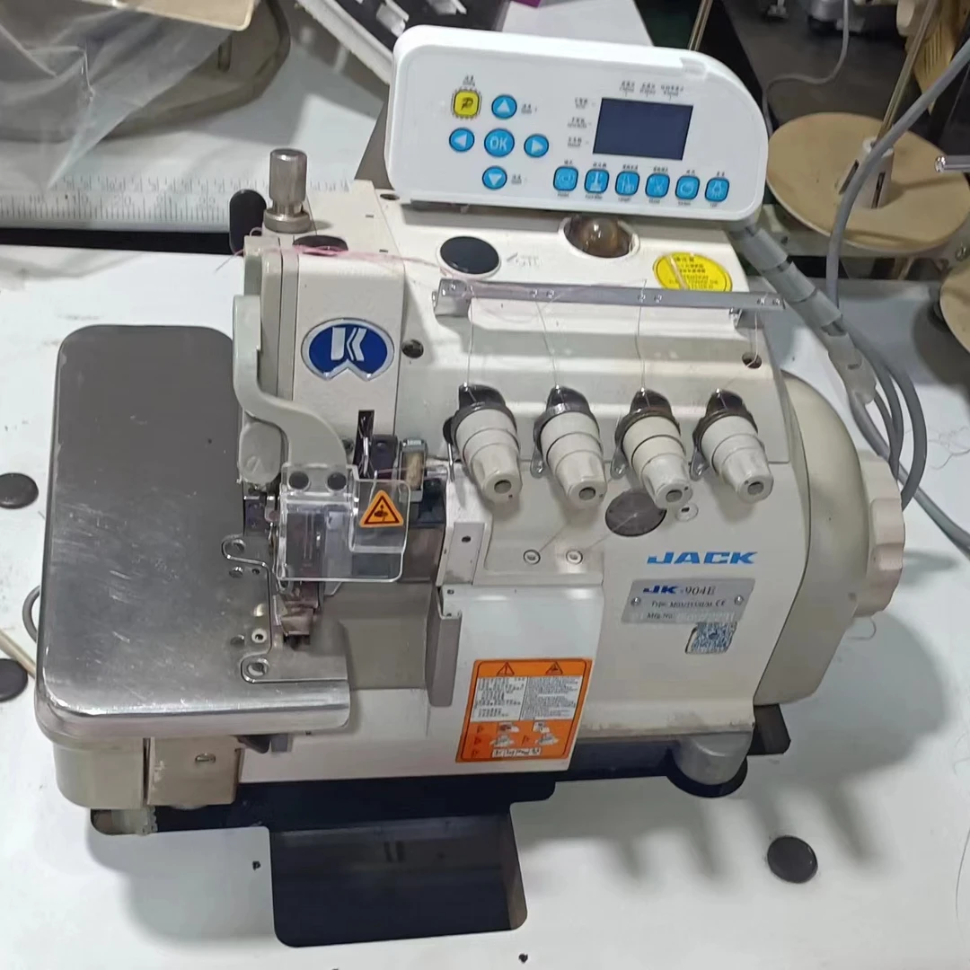 杰克904E电脑四线工业家用自动剪线自动抬压脚锁边机