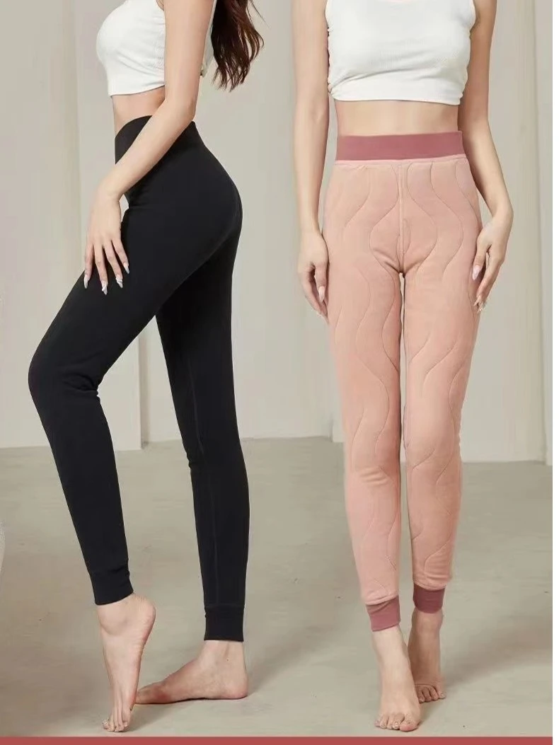 女款毛羊裤秋冬内穿高腰防寒羊裤贴身保暖裤冬季加厚防寒磨绒弹力