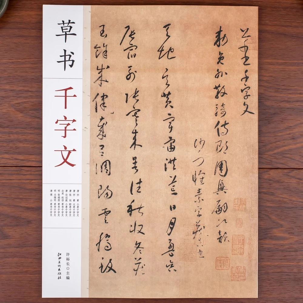 怀素张旭孙过庭赵佶张瑞图文徵明傅山草书千字文草书字帖附简体旁