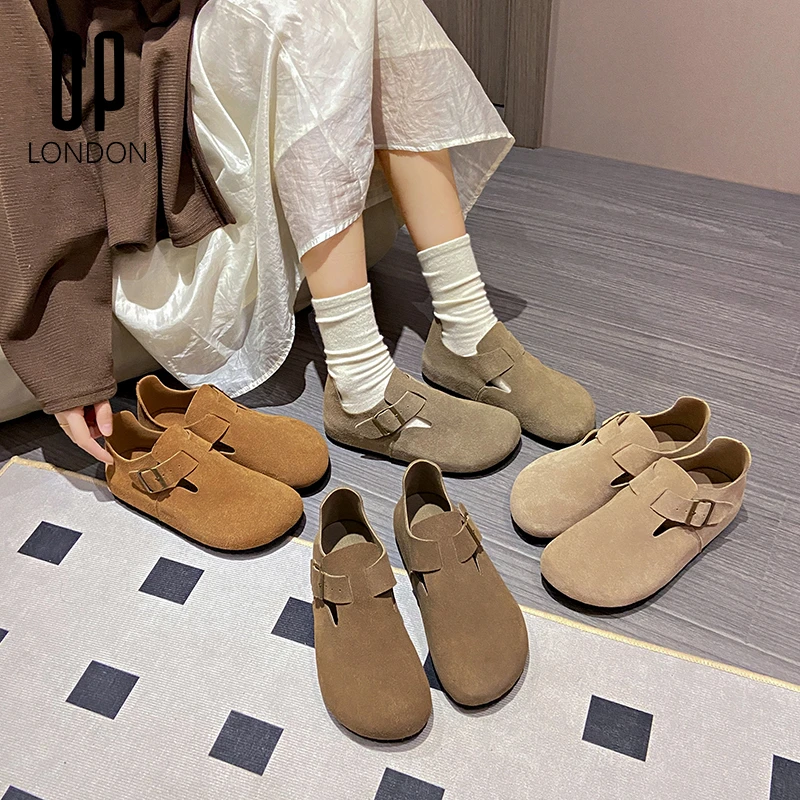 OP/OP【断码清货】加绒勃肯鞋女全包秋冬季软底百搭韩版防滑博肯